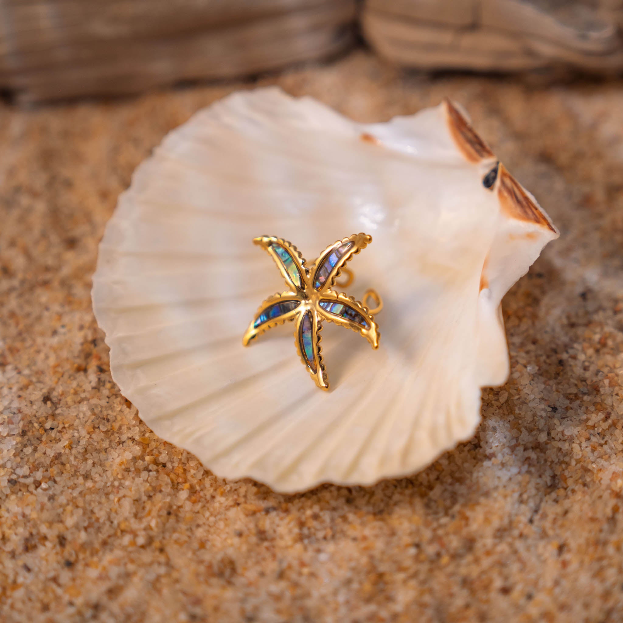 Anello stella marina opal