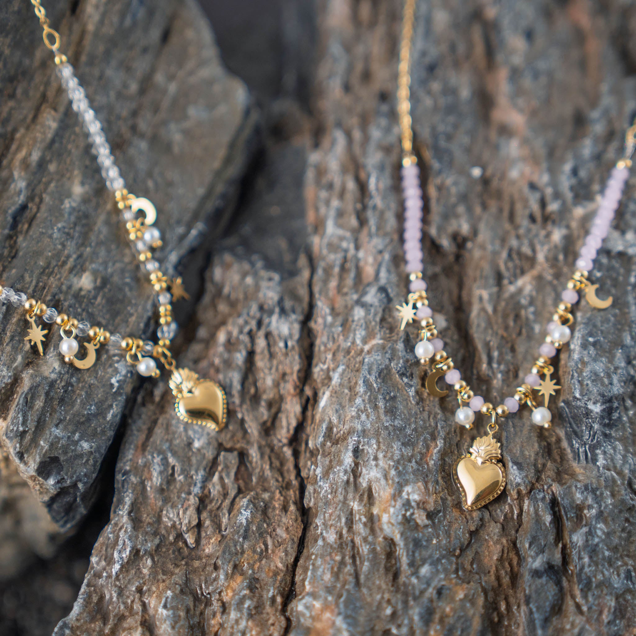 Collana cuore perle