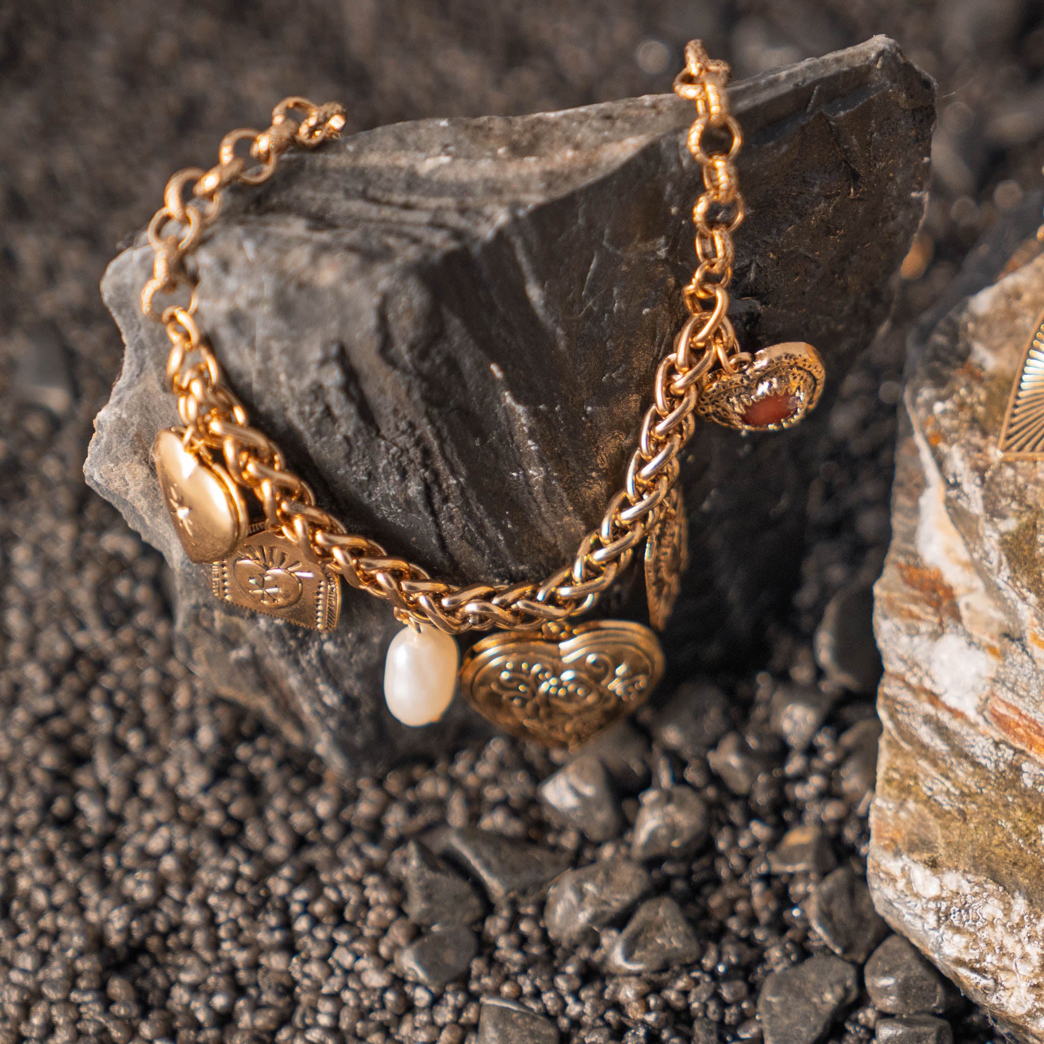 collana cuori e perla