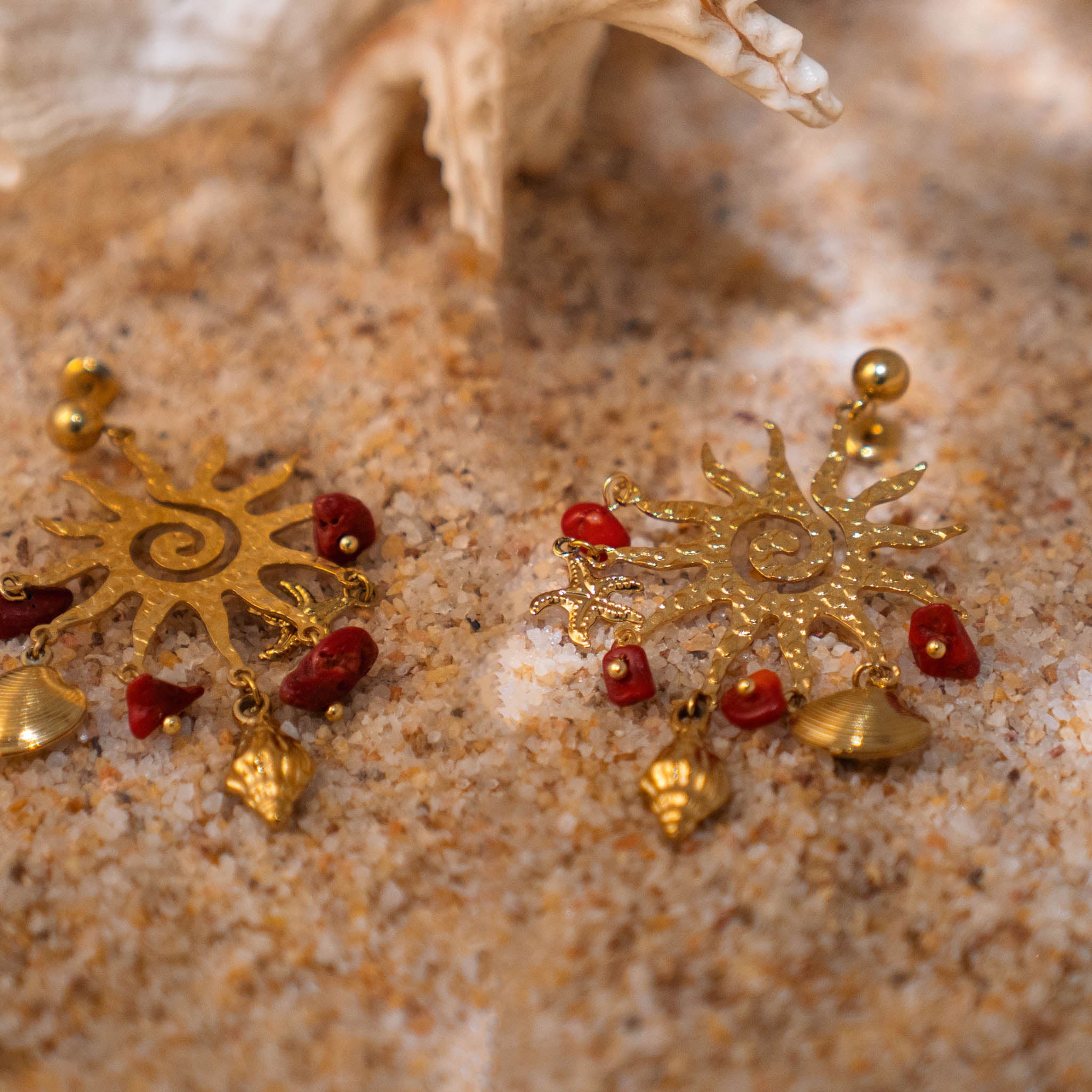 Orecchini corallo rosso